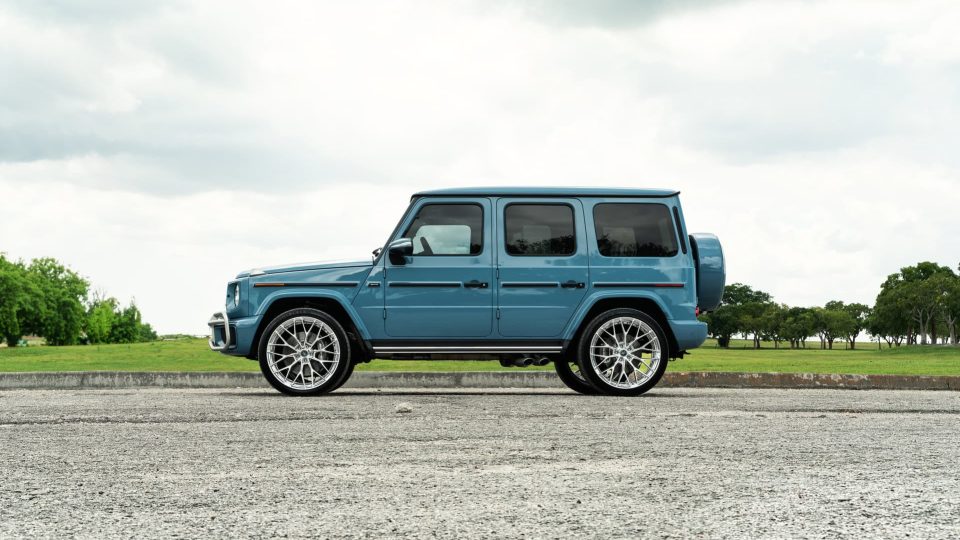 Mercedes Benz G63 AMG | China Blue | on ANRKY AN20 | Brushed Face + Mirror Polished Windows
