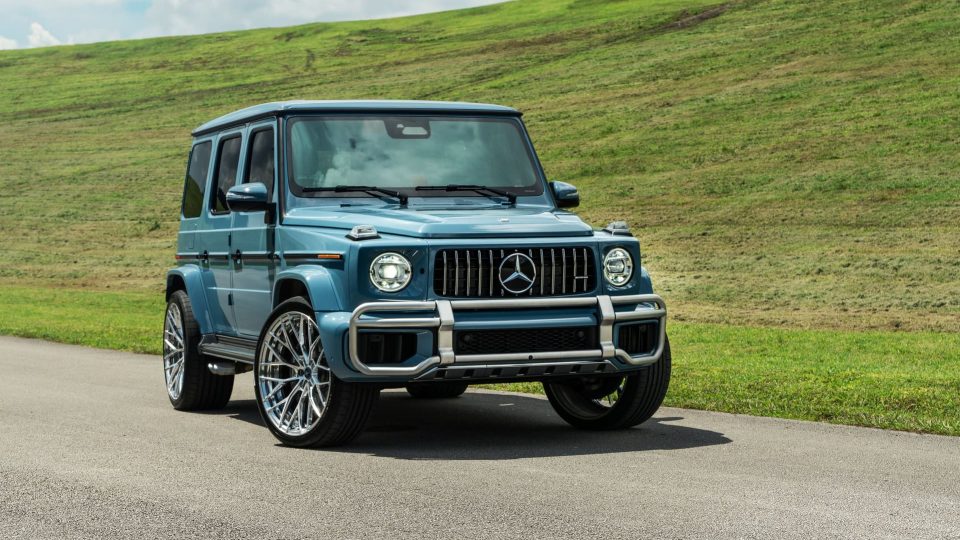 Mercedes Benz G63 AMG | China Blue | on ANRKY AN20 | Brushed Face + Mirror Polished Windows