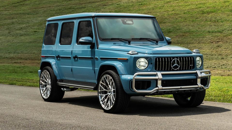 Mercedes Benz G63 AMG | China Blue | on ANRKY AN20 | Brushed Face + Mirror Polished Windows