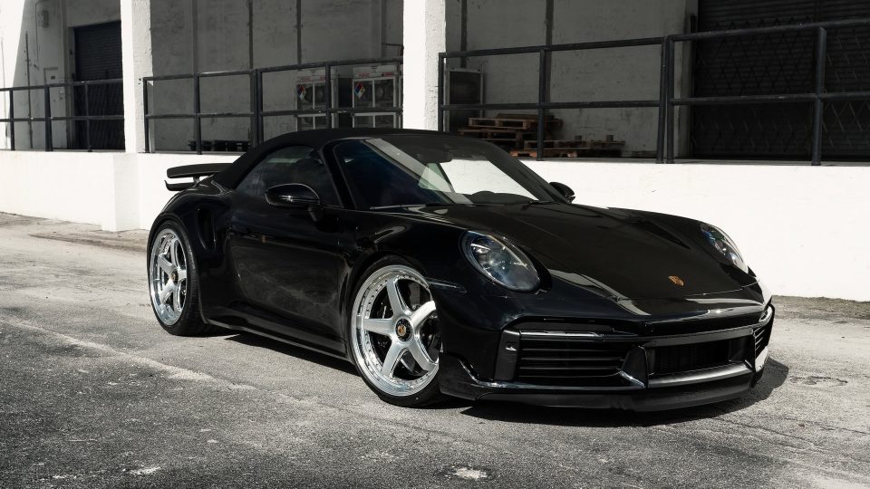 Porsche 992 Turbo S | Black | on ANRKY JDX-200 | Brushed Face + Mirror Polished Windows
