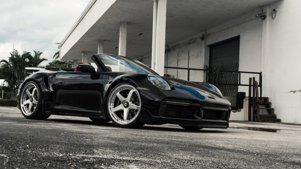 Porsche 992 Turbo S | Black | on ANRKY JDX-200 | Brushed Face + Mirror Polished Windows