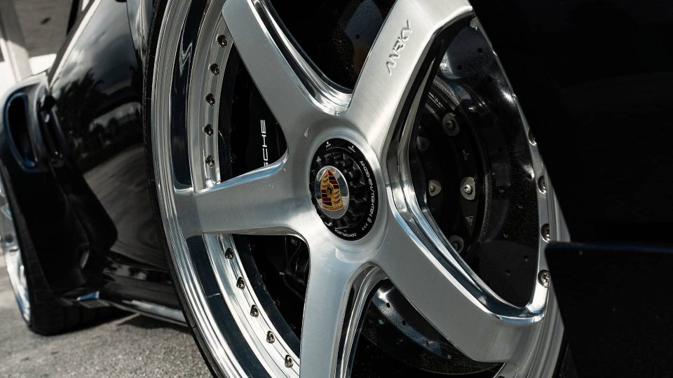 Porsche 992 Turbo S | Black | on ANRKY JDX-200 | Brushed Face + Mirror Polished Windows