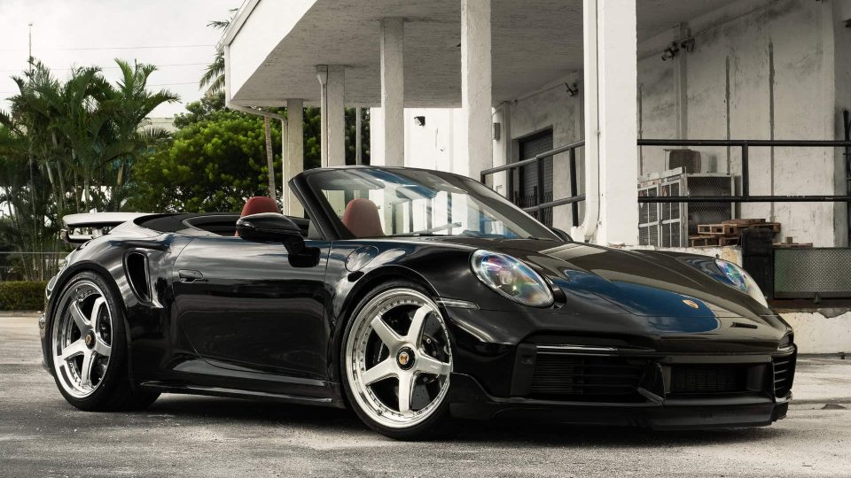 Porsche 992 Turbo S | Black | on ANRKY JDX-200 | Brushed Face + Mirror Polished Windows