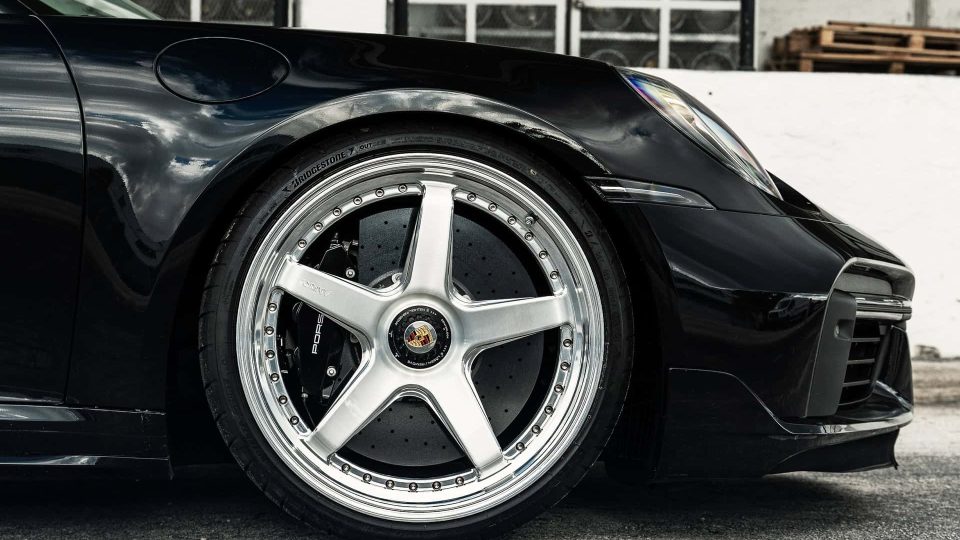 Porsche 992 Turbo S | Black | on ANRKY JDX-200 | Brushed Face + Mirror Polished Windows