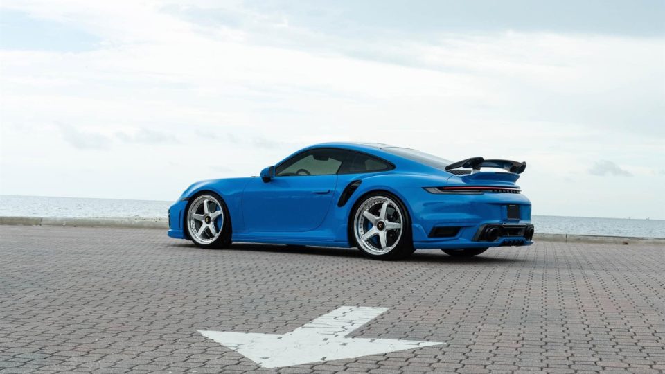 TECHART 992 Turbo S | Riviera Blue | on ANRKY JDX-200 | Brushed Clear Face + Mirror Polished Windows