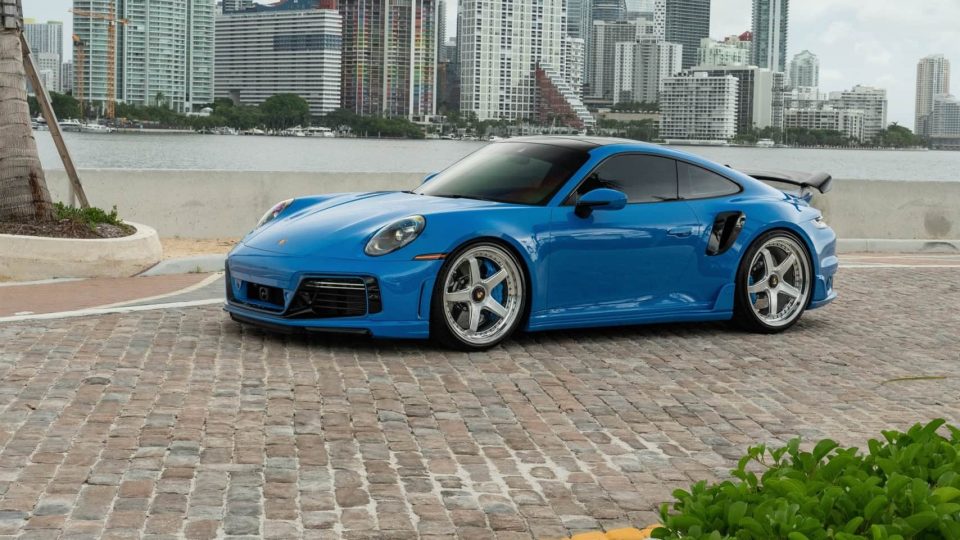 TECHART 992 Turbo S | Riviera Blue | on ANRKY JDX-200 | Brushed Clear Face + Mirror Polished Windows