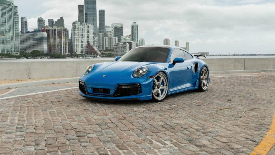 TECHART 992 Turbo S | Riviera Blue | on ANRKY JDX-200 | Brushed Clear Face + Mirror Polished Windows