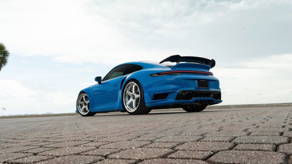 TECHART 992 Turbo S | Riviera Blue | on ANRKY JDX-200 | Brushed Clear Face + Mirror Polished Windows