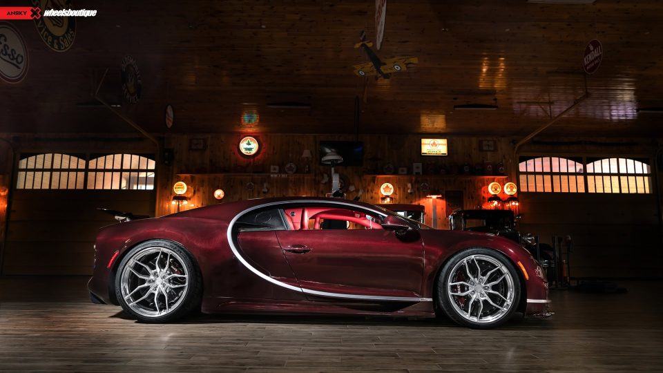 Bugatti Chiron | on ANRKY AN11 | Two-tone: Brushed Face with Polished Clear Windows