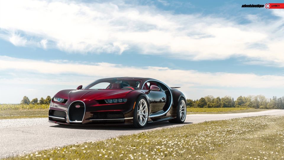 Bugatti Chiron | on ANRKY AN11 | Two-tone: Brushed Face with Polished Clear Windows