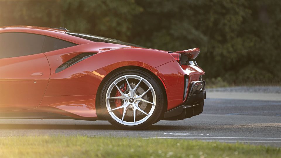 Ferrari 488 Pista | Rosso Corza | on HRE P101 | Brushed Clear