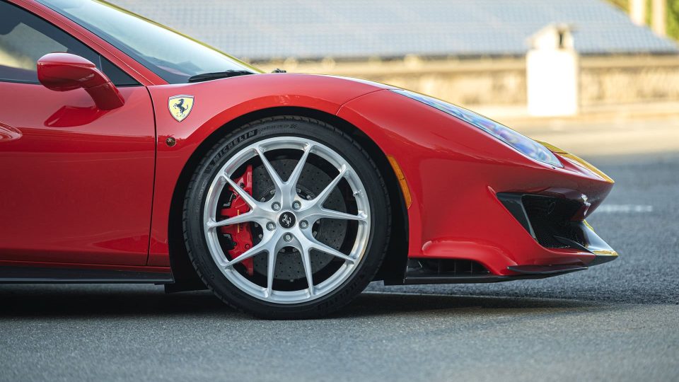 Ferrari 488 Pista | Rosso Corza | on HRE P101 | Brushed Clear
