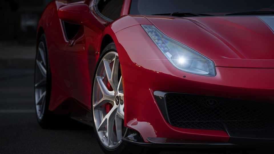 Ferrari 488 Pista | Rosso Corza | on HRE P101 | Brushed Clear