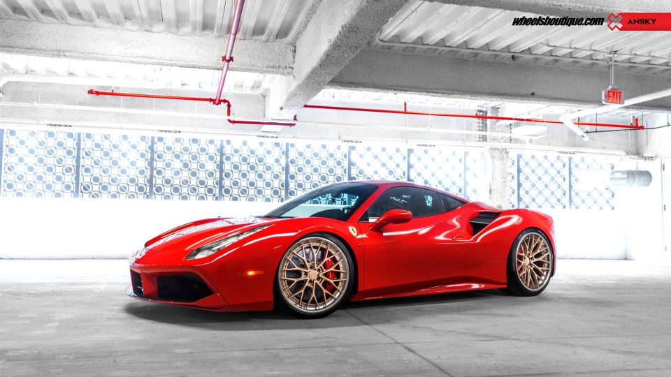 Ferrari 488 GTB | Rosso Corza | on ANRKY AN30 | Satin Gold