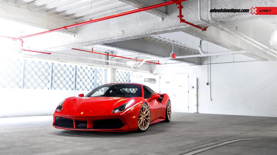 Ferrari 488 GTB | Rosso Corza | on ANRKY AN30 | Satin Gold