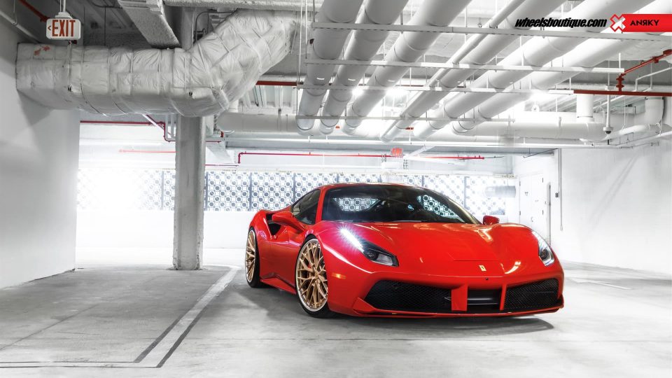 Ferrari 488 GTB | Rosso Corza | on ANRKY AN30 | Satin Gold