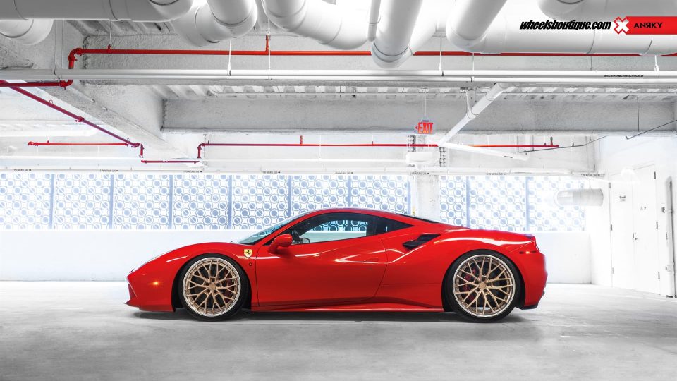 Ferrari 488 GTB | Rosso Corza | on ANRKY AN30 | Satin Gold