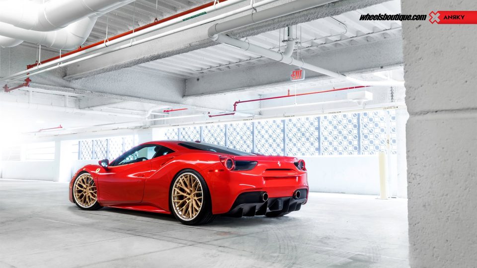 Ferrari 488 GTB | Rosso Corza | on ANRKY AN30 | Satin Gold