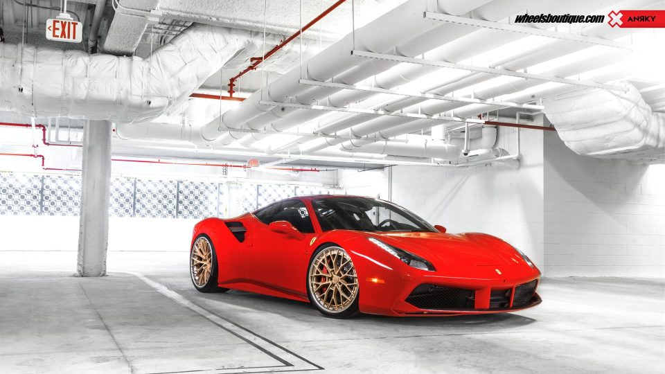 Ferrari 488 GTB | Rosso Corza | on ANRKY AN30 | Satin Gold