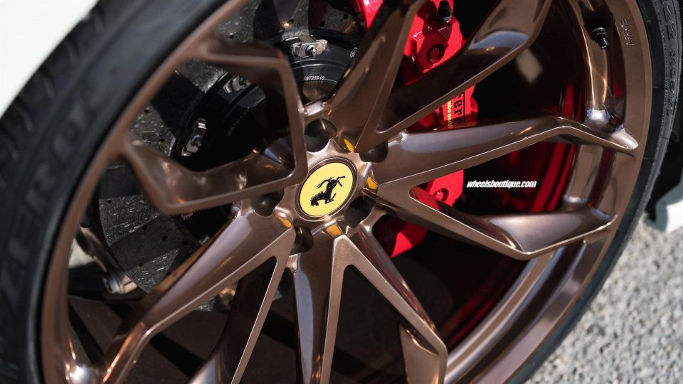 Ferrari 488 Spyder | Bianco Avus | on HRE P201 | Polished Bronze
