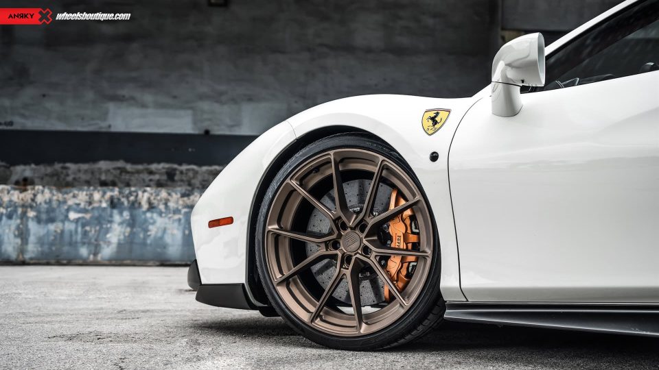 Ferrari 488 Spider | Bianco Avus | on ANRKY AN22 | Satin Bronze