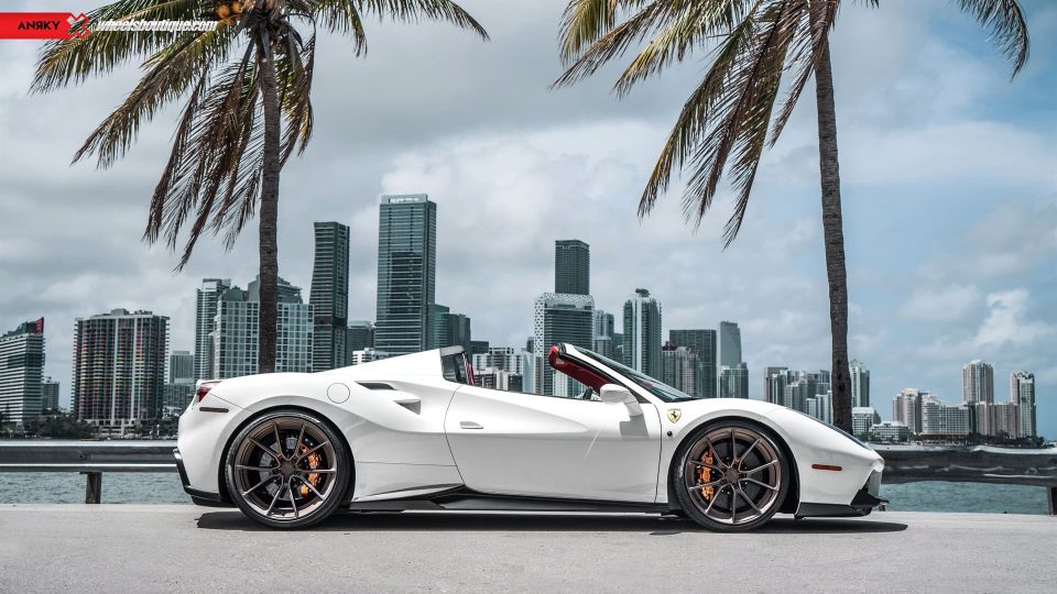 Ferrari 488 Spider | Bianco Avus | on ANRKY AN22 | Satin Bronze