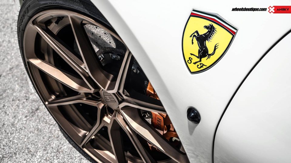 Ferrari 488 Spider | Bianco Avus | on ANRKY AN22 | Satin Bronze