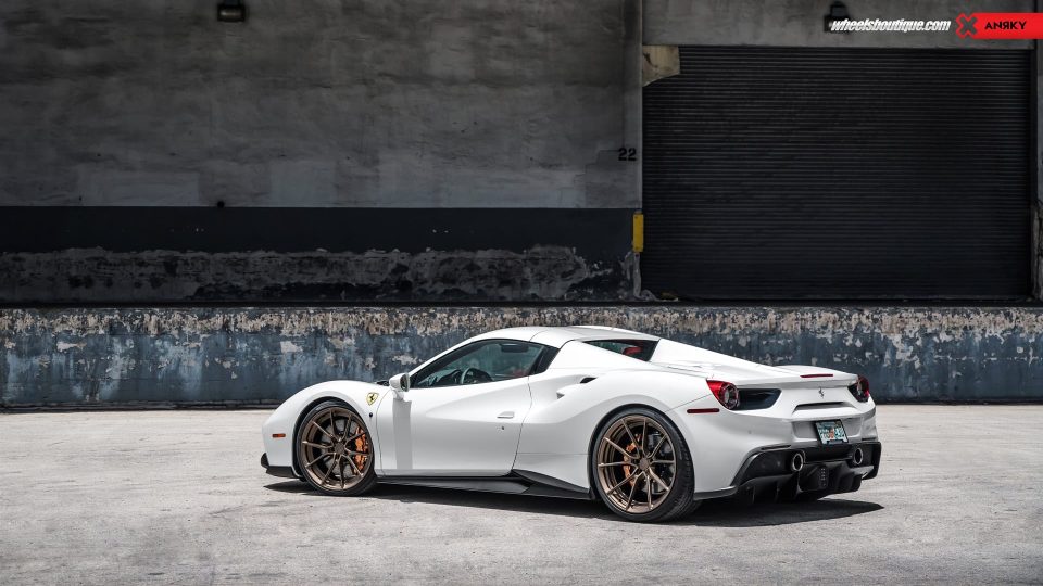 Ferrari 488 Spider | Bianco Avus | on ANRKY AN22 | Satin Bronze