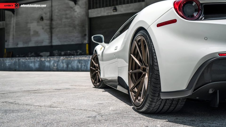 Ferrari 488 Spider | Bianco Avus | on ANRKY AN22 | Satin Bronze