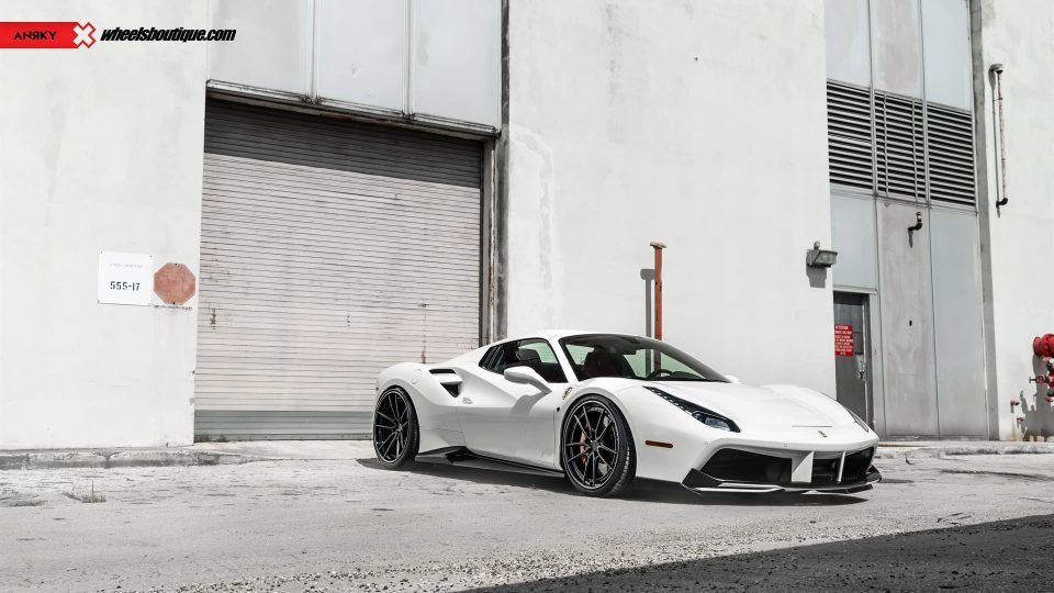Ferrari 488 Spider | Bianco Avus | on ANRKY AN34 | Satin Black