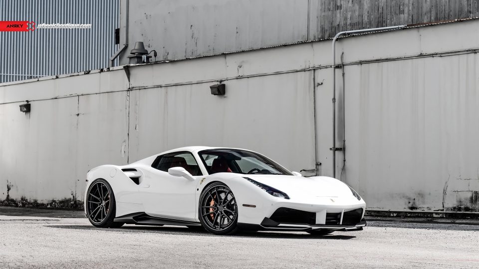 Ferrari 488 Spider | Bianco Avus | on ANRKY AN34 | Satin Black
