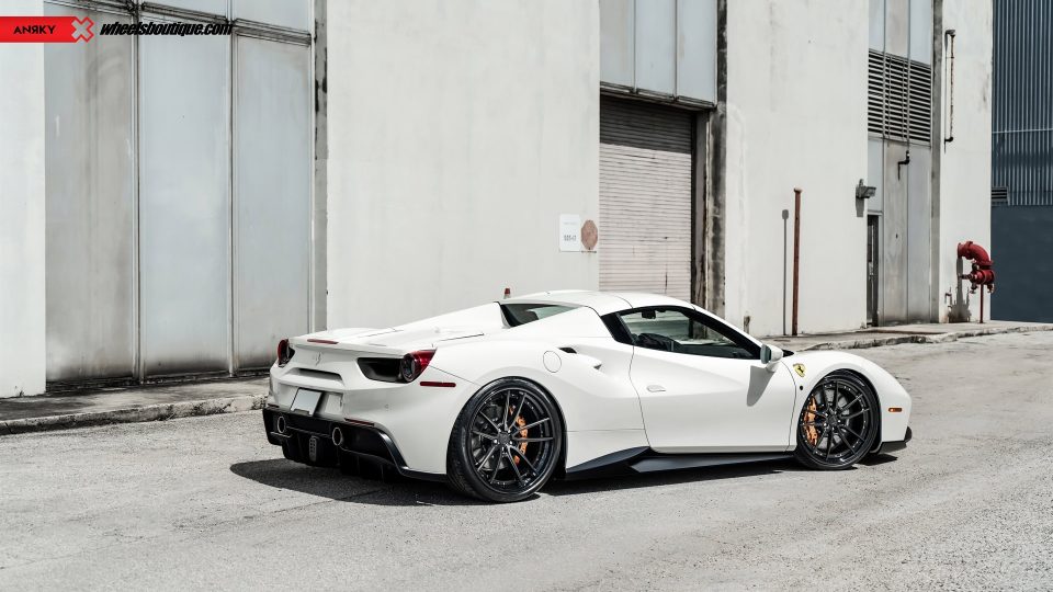 Ferrari 488 Spider | Bianco Avus | on ANRKY AN34 | Satin Black