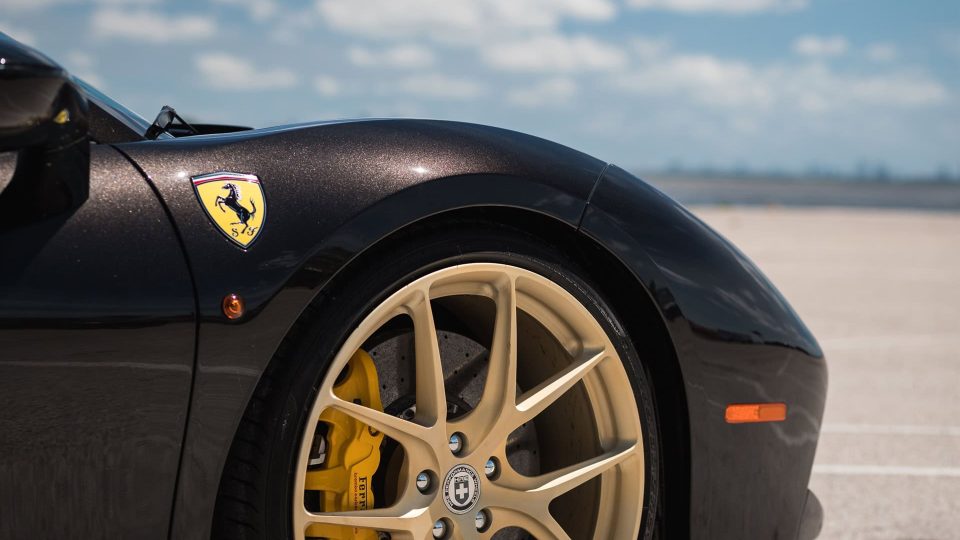 Ferrari 488 Spider | Nero | on HRE P101 | Frozen Brushed Gold