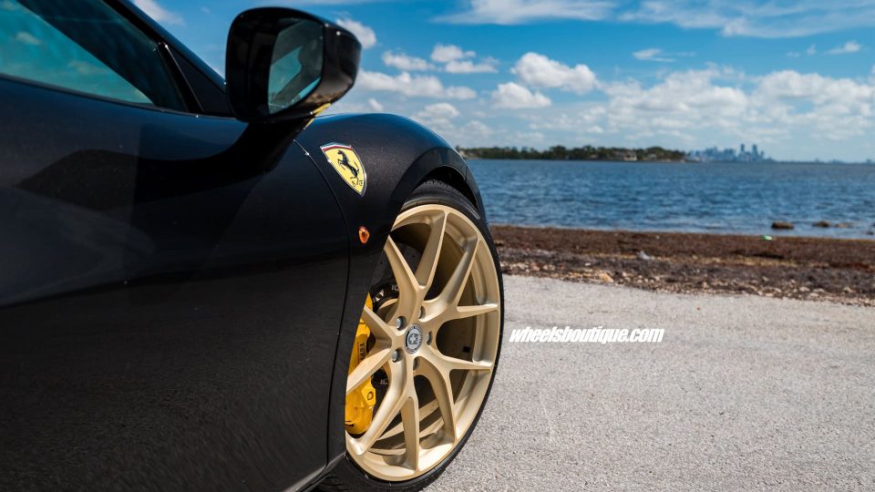 Ferrari 488 Spider | Nero | on HRE P101 | Frozen Brushed Gold