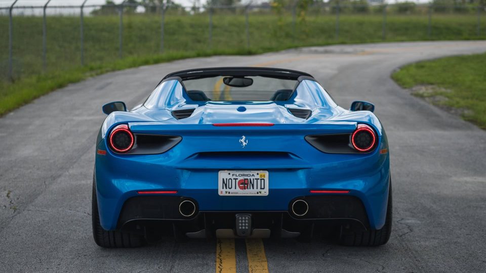 Ferrari 488 Spider | Blu Corza | on HRE S201 | Brushed Clear