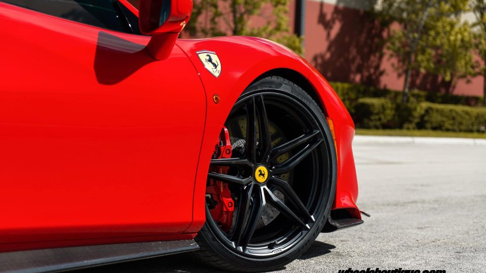 Ferrari 488 Pista | Rosso Corza | on HRE P107SC | Satin Black