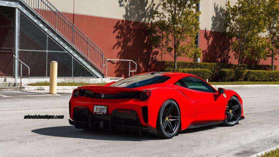 Ferrari 488 Pista | Rosso Corza | on HRE P107SC | Satin Black