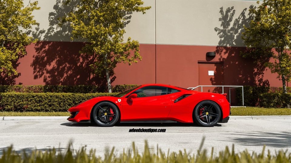 Ferrari 488 Pista | Rosso Corza | on HRE P107SC | Satin Black