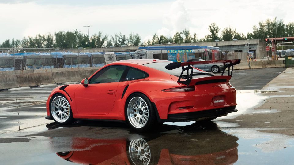 Porsche 991 GT3 RS | Lava Orange | on 1886 S014 | Brushed Clear