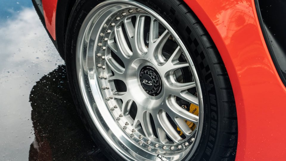Porsche 991 GT3 RS | Lava Orange | on 1886 S014 | Brushed Clear