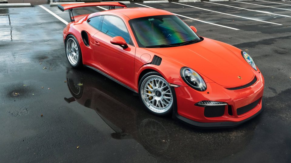 Porsche 991 GT3 RS | Lava Orange | on 1886 S014 | Brushed Clear
