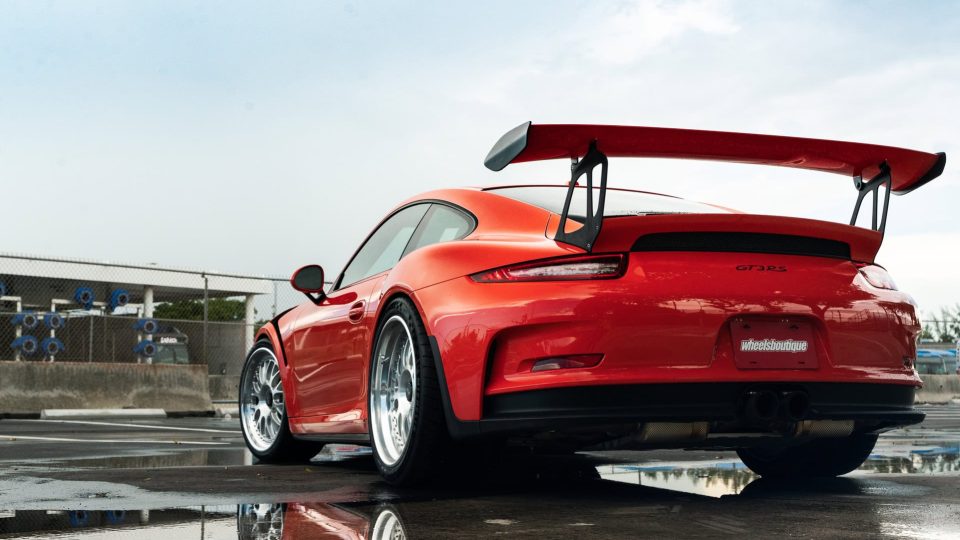 Porsche 991 GT3 RS | Lava Orange | on 1886 S014 | Brushed Clear