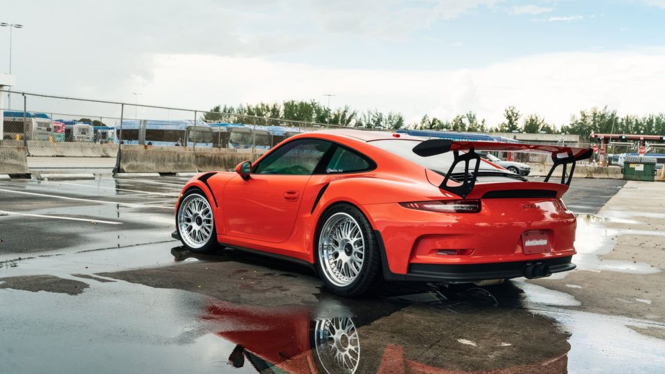 Porsche 991 GT3 RS | Lava Orange | on 1886 S014 | Brushed Clear