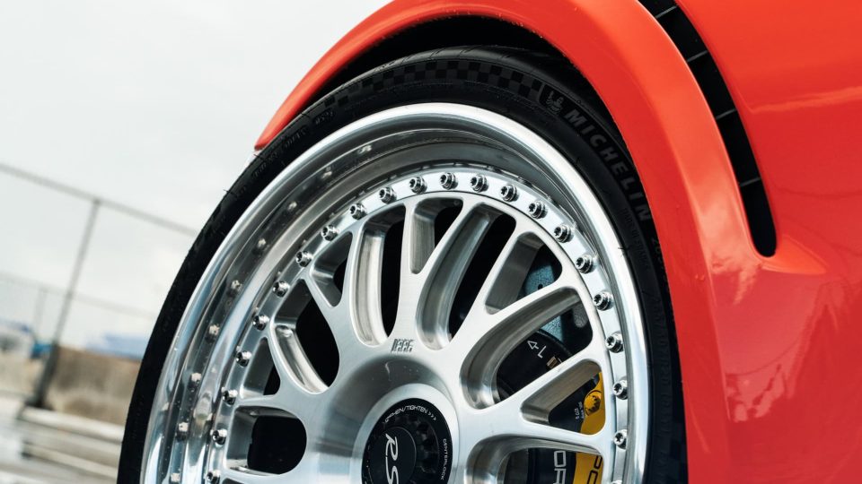 Porsche 991 GT3 RS | Lava Orange | on 1886 S014 | Brushed Clear