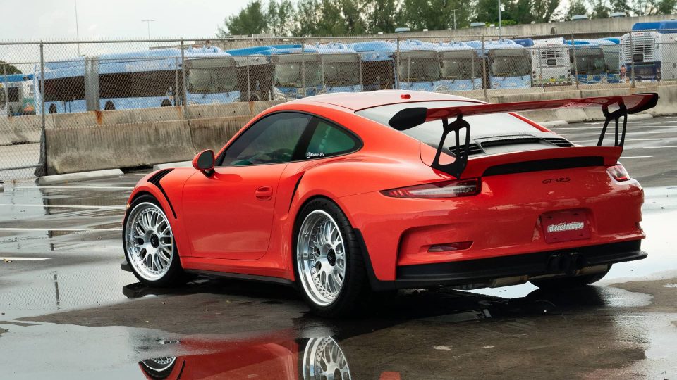Porsche 991 GT3 RS | Lava Orange | on 1886 S014 | Brushed Clear
