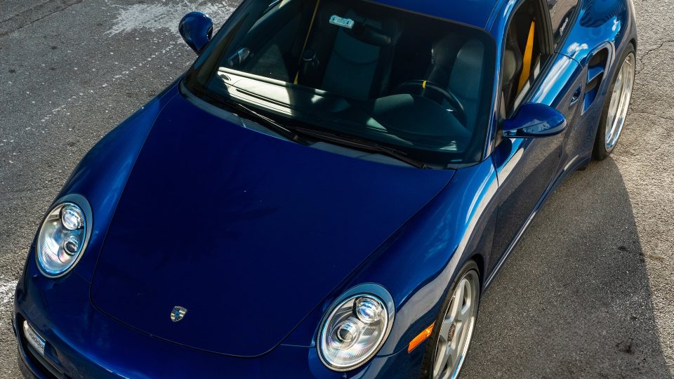 Porsche 997 Turbo | Aqua Blue Metallic | HRE 527 FMR | Satin Silver