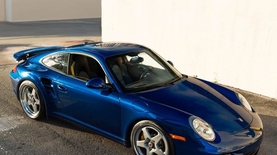 Porsche 997 Turbo | Aqua Blue Metallic | HRE 527 FMR | Satin Silver