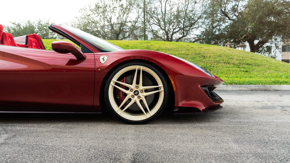 Ferrari 488 Pista | Rosso Fiorano | on ANRKY XR-107 | PPG Color Match: Sabbia Del Desierto 