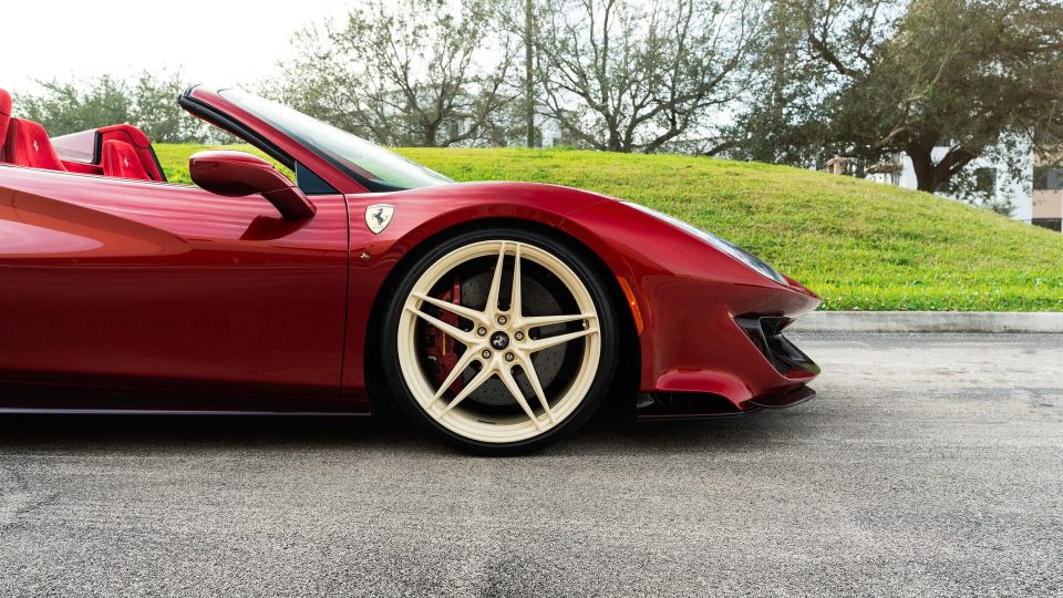 Ferrari 488 Pista | Rosso Fiorano | on ANRKY XR-107 | PPG Color Match: Sabbia Del Desierto 