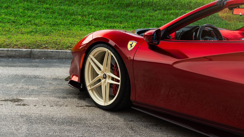 Ferrari 488 Pista | Rosso Fiorano | on ANRKY XR-107 | PPG Color Match: Sabbia Del Desierto 